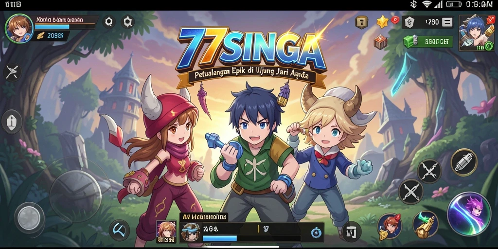 Tampilan gameplay menarik dalam dunia anime yang penuh warna.