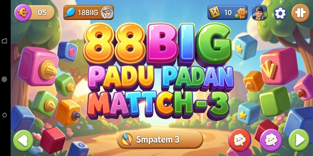 Tampilan gameplay Match-3 yang seru di 88BIG.