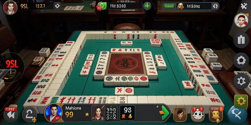 Tampilan gameplay Mahjong yang seru dan menantang di 9SL.