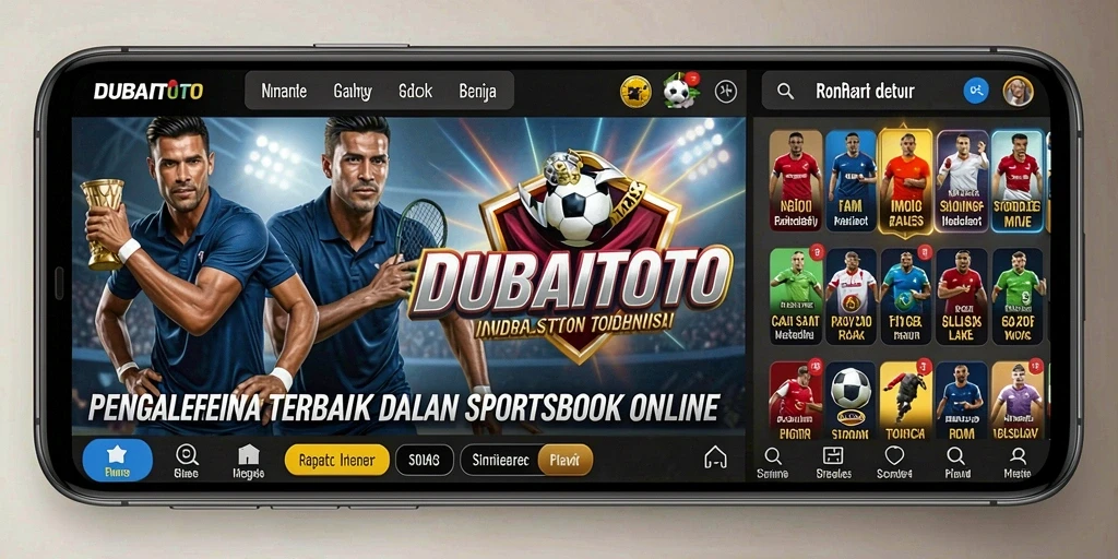 Tampilan antarmuka DUBAITOTO yang modern dan intuitif untuk taruhan olahraga.