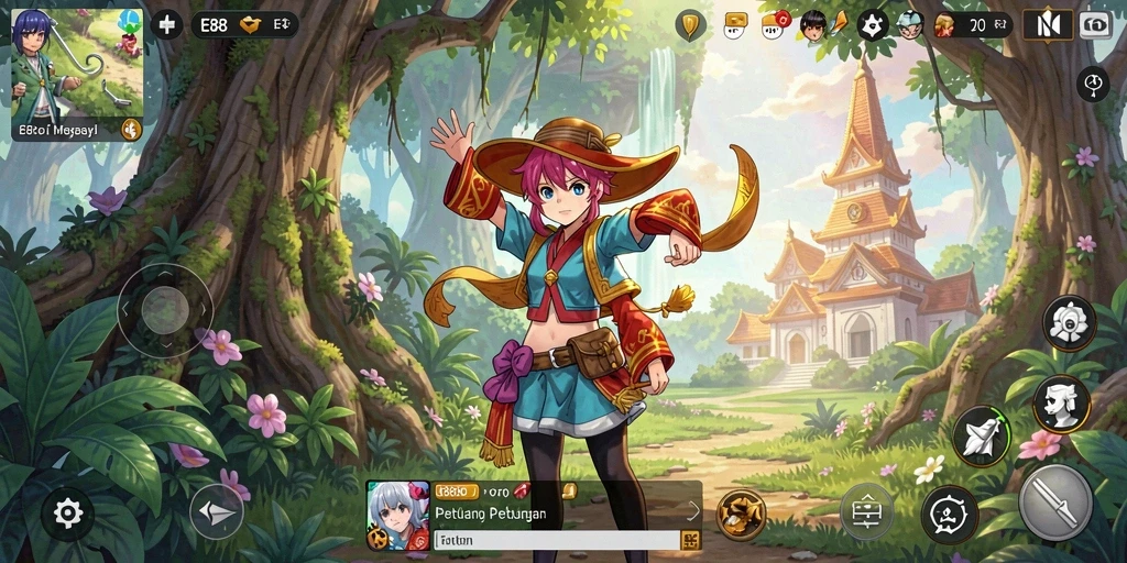 Tampilan menakjubkan E88 saat karakter bertarung dalam anime.
