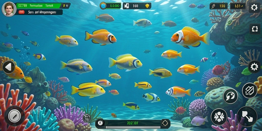 Tampilan gameplay Tembak Ikan yang menawan dan menarik.