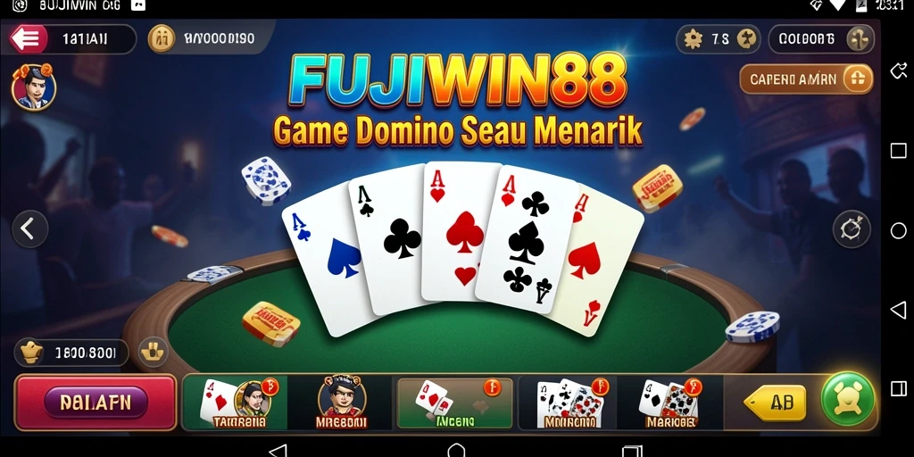 Tampilan menarik gameplay Domino di FUJIWIN88.