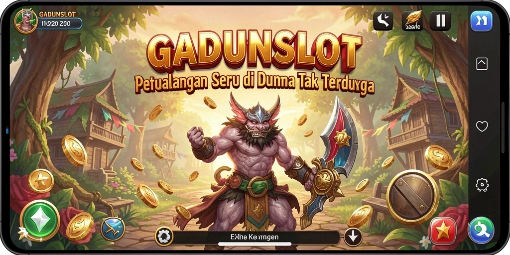 Tangkapan layar GADUNSLOT menampilkan aksi seru dalam permainan petualangan.