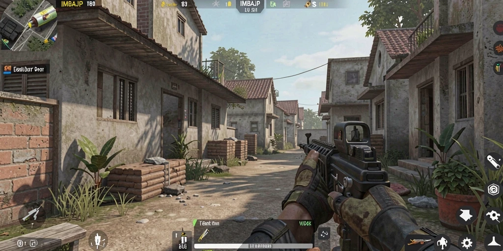 Screenshot gameplay IMBAJP yang menunjukkan aksi seru dan intensitas FPS.