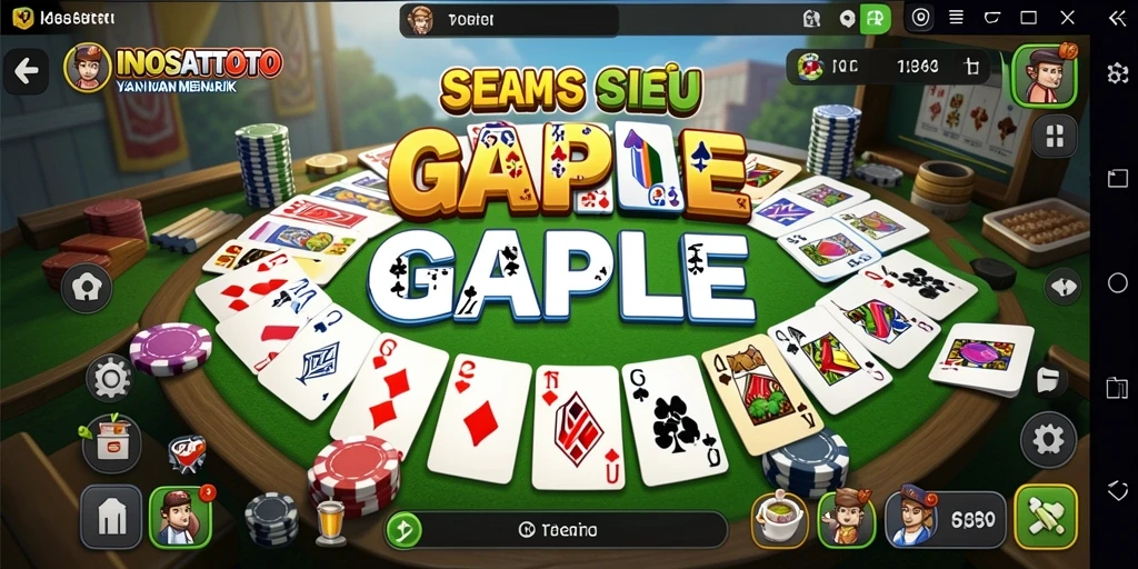 Screenshot gameplay INDOSATTOTO menunjukkan suasana bermain Gaple yang seru.