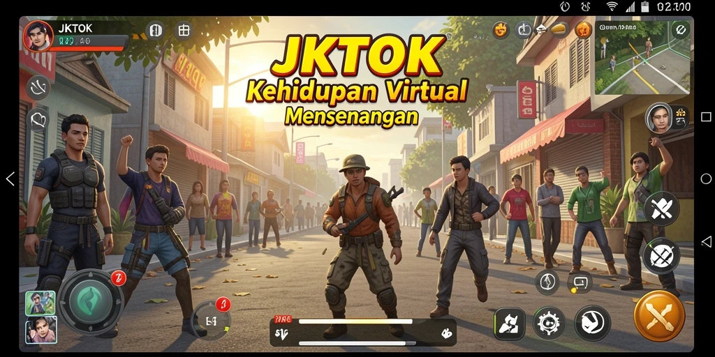 Tangkapan layar JKTOK menampilkan pemilihan karakter dalam gameplay.