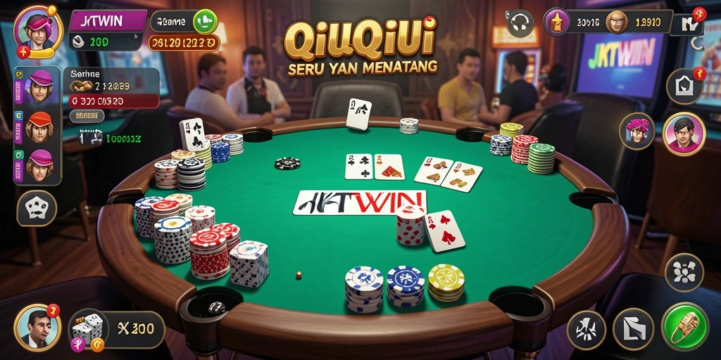 Tampilan gamplay seru dalam JKTWIN QiuQiu.