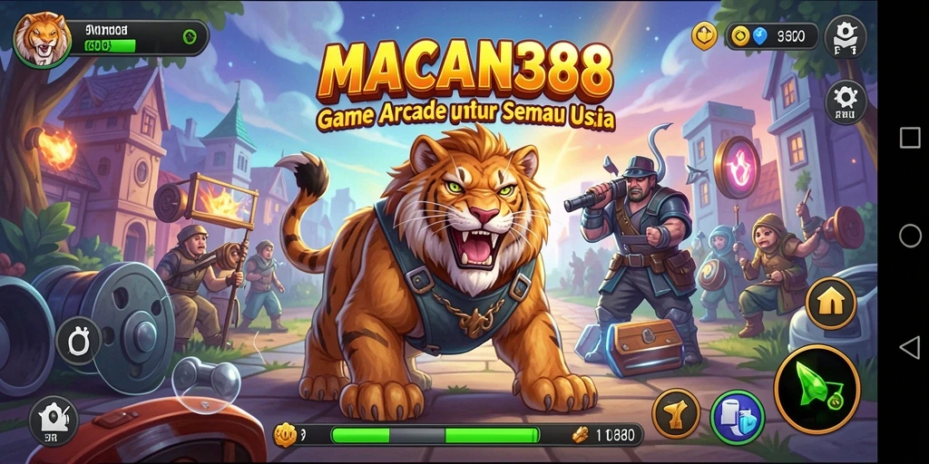 Tangkapan layar menunjukkan aksi seru dalam gameplay Arcade.