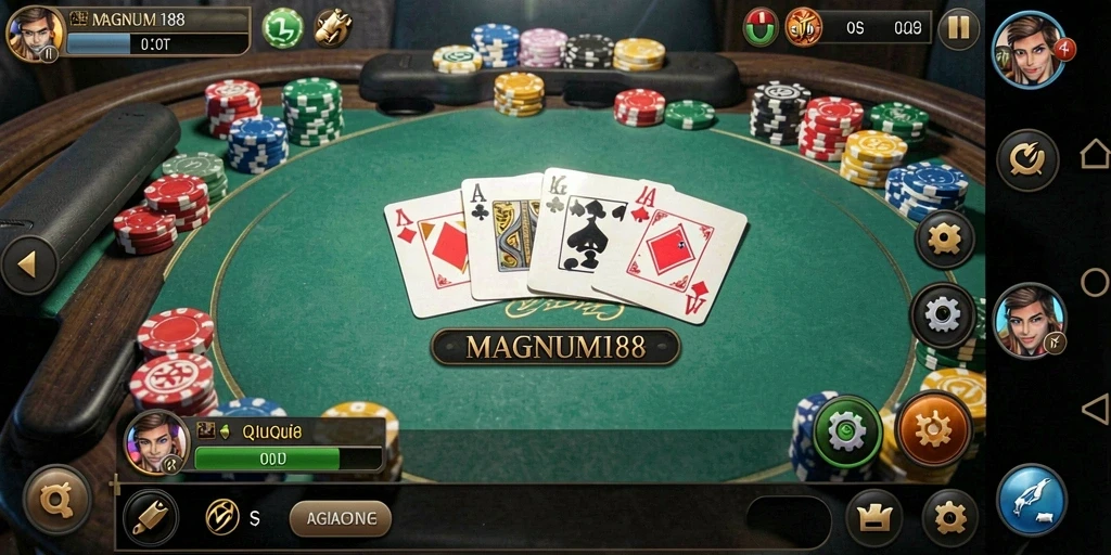 Tampilan utama gameplay QiuQiu di MAGNUM188.