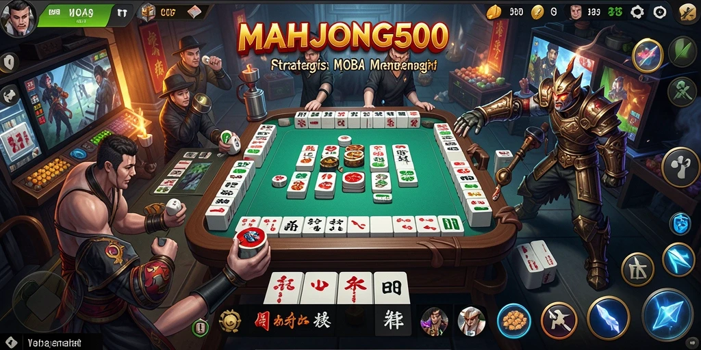 Tangkapan layar gameplay MOBA MAHJONG500 yang seru.