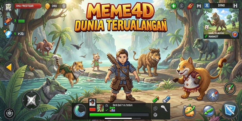 Gameplay MEME4D yang menarik di dunia terbuka.