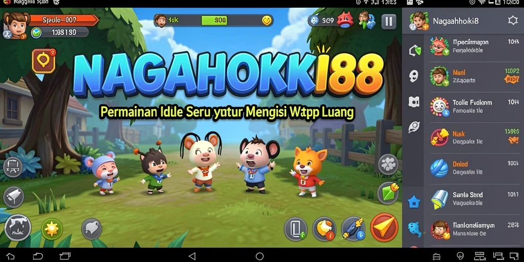 Screenshot gameplay NAGAHOKI88 menampilkan keseruan dalam game Idle.