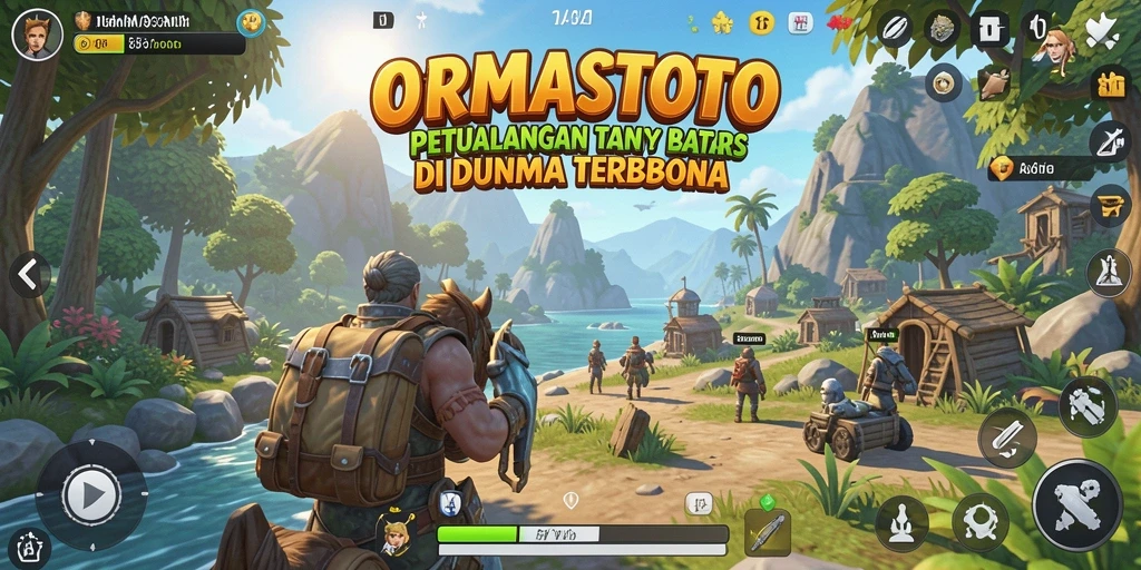 Screenshot gameplay ORMASTOTO menampilkan petualangan di dunia terbuka yang menarik.