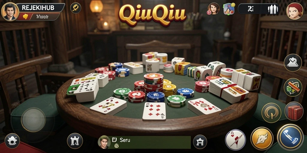 Screenshot gameplay QiuQiu REJEKIHUB yang menampilkan momen seru.