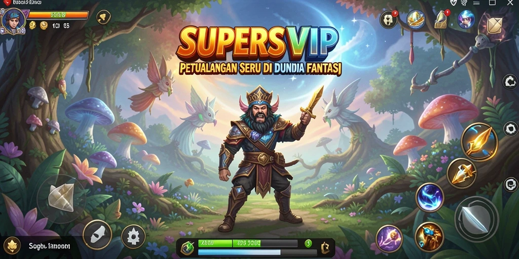 Tampilan gameplay seru di dunia petualangan yang menakjubkan.