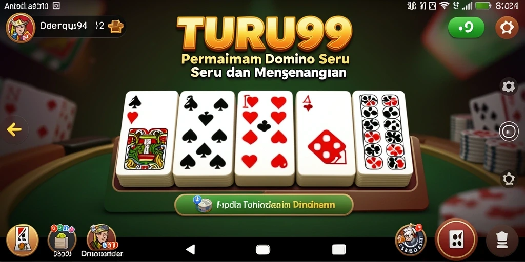Tangkapan layar TURU99 menampilkan aksi permainan Domino yang seru.