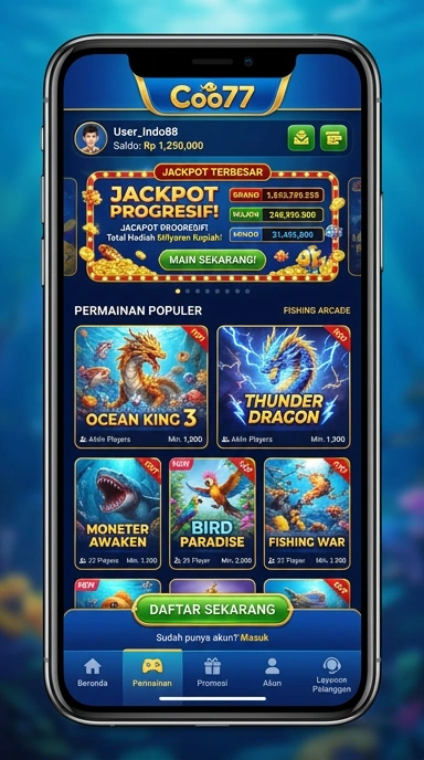 Halaman unduh aplikasi coo77 yang mudah dinavigasi